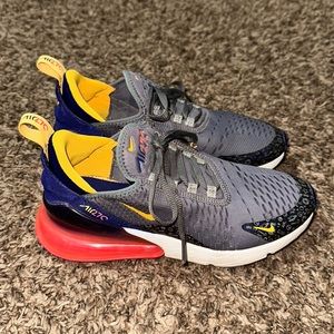 Nike Air Max 270 Sneakers Purple/Pink/Gunsmoke/Orange, size 5y, Women’s 6.5
